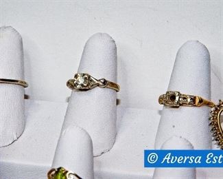 10k and 14k gold rings