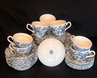 Churchill&nbsp;Blue Peony (SMOOTH) Coupe Soup Bowl made in England