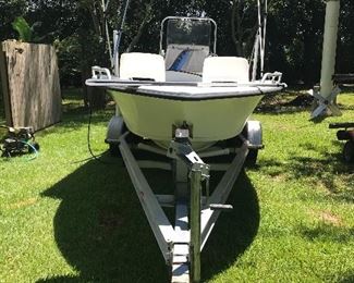 This item is offered for presale.  Inquiries can be made via text to 251.525.0966.  (2003 17' Carolina Skiff, Honda 75 Outboard Motor and Trailer.  Runs great.  Last on the water 8/3/19.)