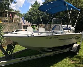 This item is offered for presale.  Inquiries can be made via text to 251.525.0966.  (2003 17' Carolina Skiff, Honda 75 Outboard Motor and Trailer.  Runs great.  Last on the water 8/3/19.)