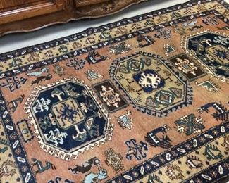 Nice hand-knotted Persian rug in muted colors!