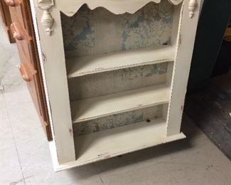 Shabby chic hanging cabinet.... could use this anywhere!