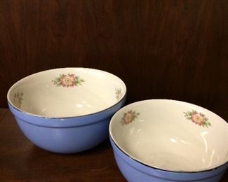Antique bowls with flowers inside!