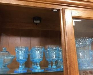 Vintage turquoise glassware ......