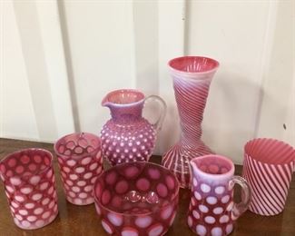 Antique cranberry glassware!