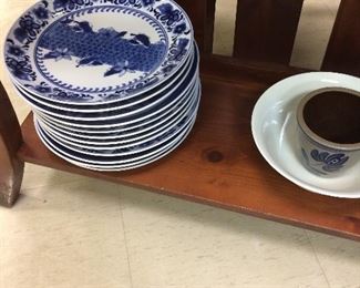 Mrs. Gholson collected blue and white plates.....all different but all beautiful!