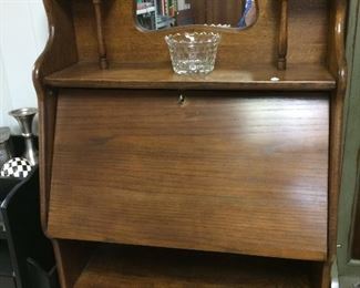 Antique desk with mirror.... this is a great small piece that has lots of storage!