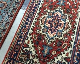 Hand-Knotted Persian runner.... beautiful colors  2.5 X 14.2  (this is NOT red....)