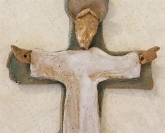 Pottery Crucifix 