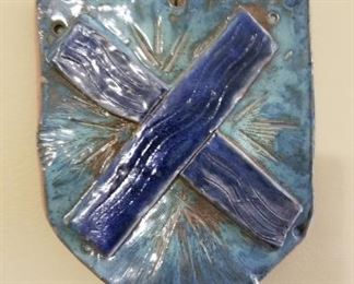 Pottery cross shield 