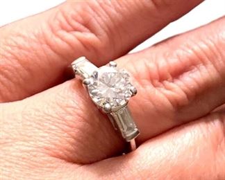 1.53 carat center stone diamond ring.