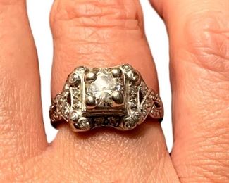 .83 carat platinum 1930's ring. Must be seen in person to appreciate!