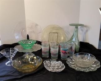 Collection of vintage decorative glass and Kentucky Derby glasses https://ctbids.com/#!/description/share/208616