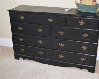 Black Painted Dresser 17" D X 57" W X 37" T