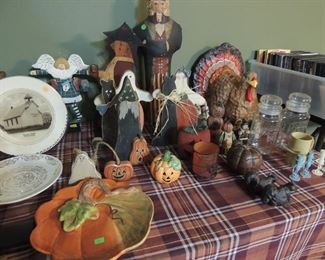 fall  decor and Mr Peanuts collectibles