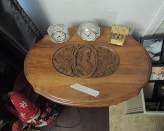 hand carved side table