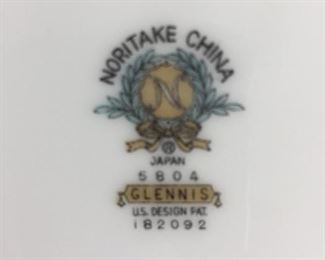 Noritake Glennis China. Complete service for 8. All serving pieces included.
