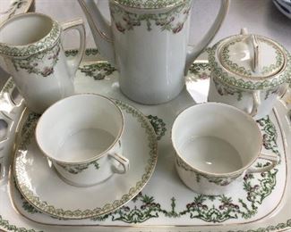 English China Tea Set w/Matching Tray