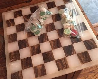 Marble Checkerboard Set
