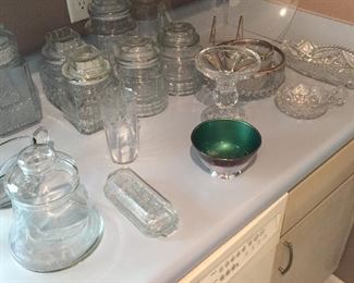 Vintage Glass Canisters/Glassware