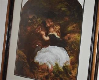 Lovely Framed Print of Victorian Boy and Girl