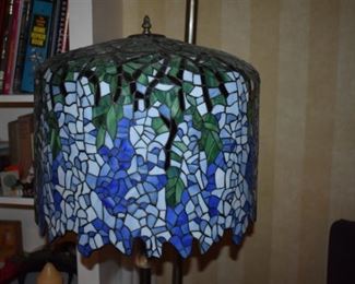 Absolutely Stunning Leaded Glass Floor Lamp! Each leaded piece painstakingly placed to make the Breathless Design above, as if hanging from an arbor!