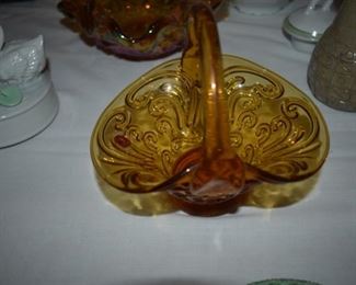Vintage Glass Basket