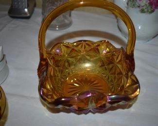 Vintage Glass Basket