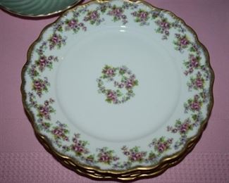 Set of Beautiful Antique Salad Plates