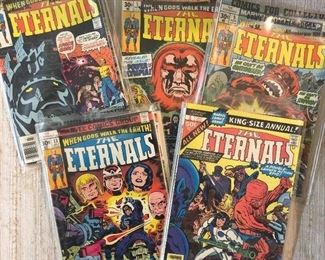 Entire run of The Eternals in excellent condition, all issues and Annual (not all in photo)!