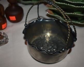 Gorgeous Carnival Glass Basket