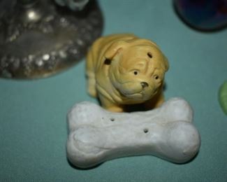 Vintage Dog and Bone Salt and Pepper Shaker
