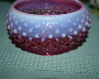 Depression Era Moonstone and Hobnail Bowl