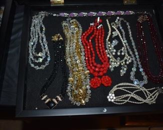 Huge Collection of Vintage Jewelry including Pocket Watches, Watches, Beautiful Vintage Art Nouveau Sterling Silver Brooches (large collection!), Necklaces, Bracelets, Bangles, Earrings, Rings, and More!!!