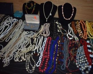 Huge Collection of Vintage Jewelry including Pocket Watches, Watches, Beautiful Vintage Art Nouveau Sterling Silver Brooches (large collection!), Necklaces, Bracelets, Bangles, Earrings, Rings, and More!!!