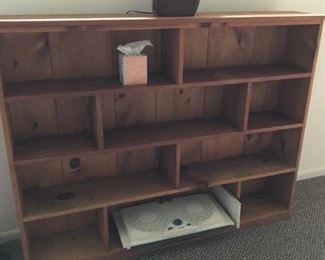Custom book or display shelves and custom lamp