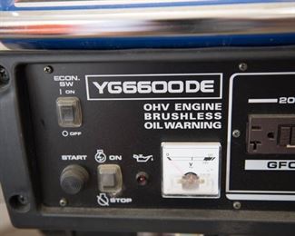 Yamaha YG6600DE Generator-Single phase gasoline powered. 240V/120V