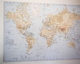 Large World Map Wall Decor