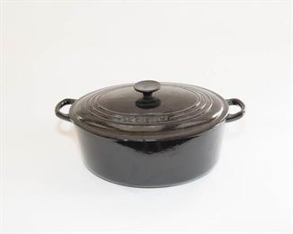 Black Le Creuset Oval Dutch Oven