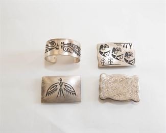 Sterling Kokopelli Design Belt Buckles
