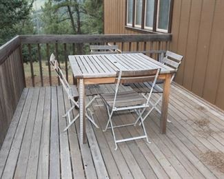 Outdoor Table and Chairs-Wood and Metal
