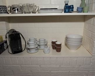 Espresso Cups and Saucers, World Market Set of 4 White Bowls