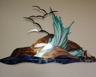 Wave/Copper/Metal Wall Art