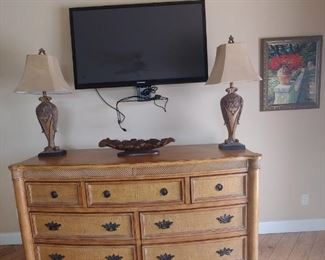 Beautiful Chest/Dresser, Lamps, 51" Plasma Flat Screen Samsung TV, Lamps
