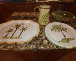 Palm Tree Platters & Serving Dishes