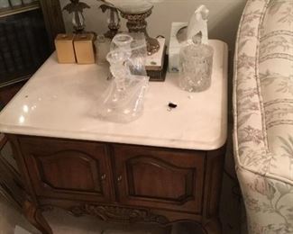 End table - 2 of 2 - removeable marble top