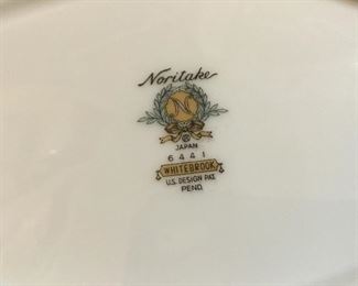 Noritake information on a set of dishes - Whitebrook is pattern
