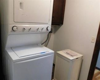 Frigidaire stackable washer and dryer 2 years old 