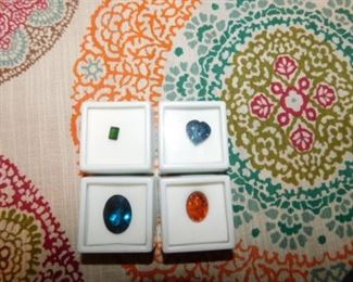 Chrome Diopside, London Blue Topaz, Oval London Blue Topaz, Baltic Amber Semiprecious Gemstones