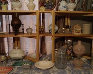 collectibles, dishes, decor